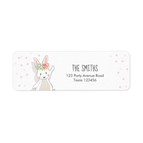 Some Bunny Return Address Labels Easter Pink Girl