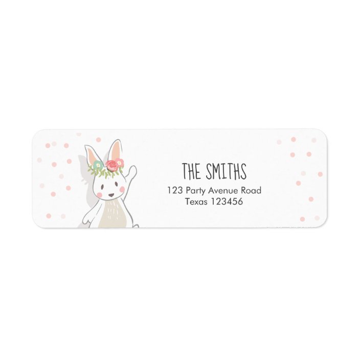 Some Bunny Return Address Labels Easter Pink Girl | Zazzle.com