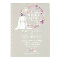 Some Bunny Special Baby Shower Invitation (gray)