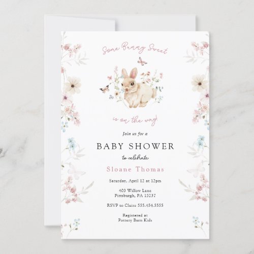 Some Bunny Sweet Baby Shower Invitation