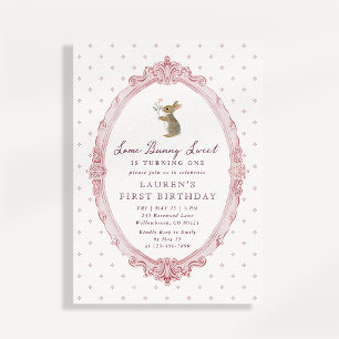 Some Bunny Sweet First Birthday Invitation