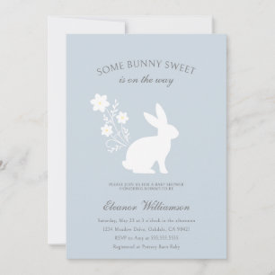 Some bunny sweet floral baby shower  invitation
