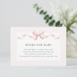 Some Bunny Sweet Pink Girl Baby Shower  Enclosure Card