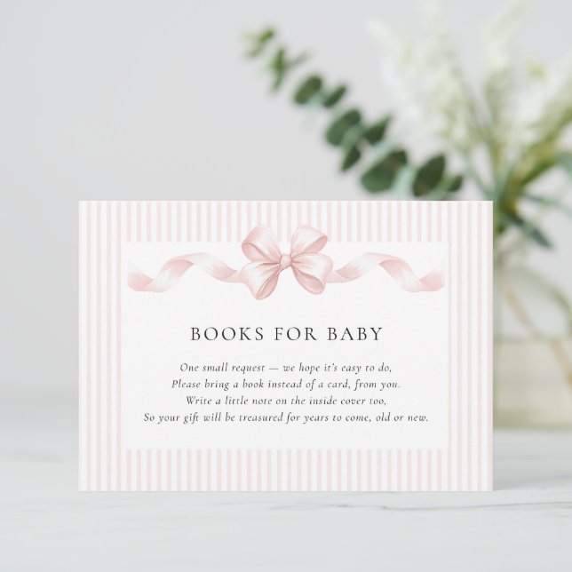 Some Bunny Sweet Pink Girl Baby Shower  Enclosure Card (Standing Front)