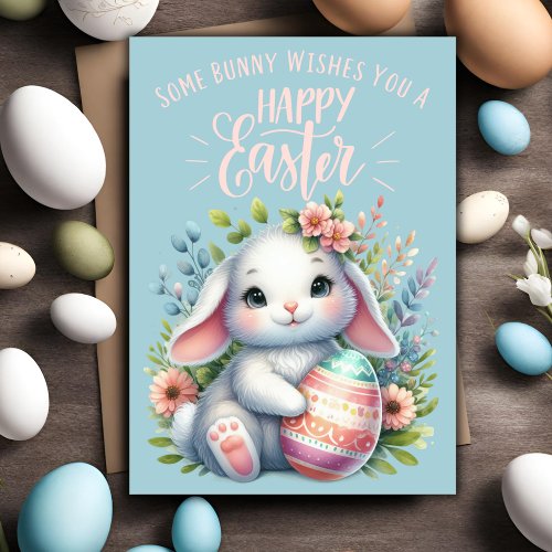 Some Bunny Wishes You A Happy Easter Custom Holiday Card