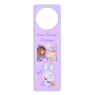 Some Bunny's Sleeping Carousel Dreams Door Hanger