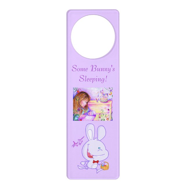 Some Bunny's Sleeping Carousel Dreams Door Hanger (Front)