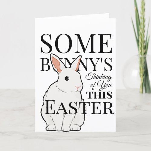 Some Bunnys Thinking of You This Easter Rabbit Holiday Card