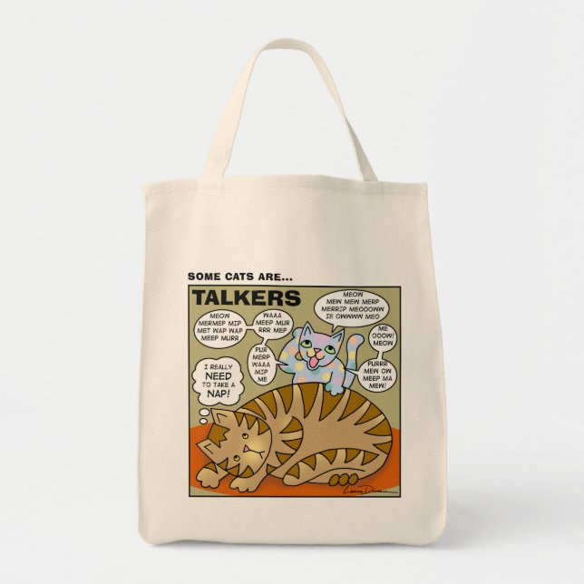 Some Cats Are Talkers Tote Bag (Front)