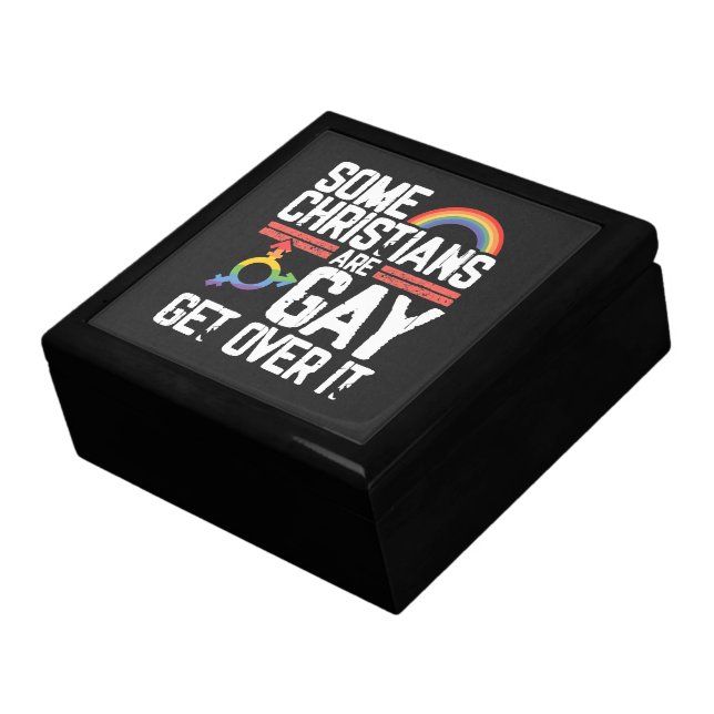  Some Christians Are Gay Get Over It Gift Box (Side)