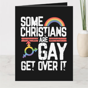 Some Christians Are Gay Get Over It Letterpress Thank You Card