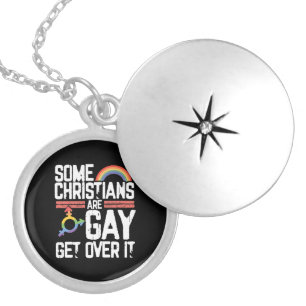  Some Christians Are Gay Get Over It Locket Necklace