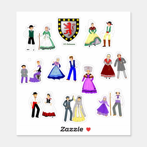 Some costumes from PICARDIE France Sticker