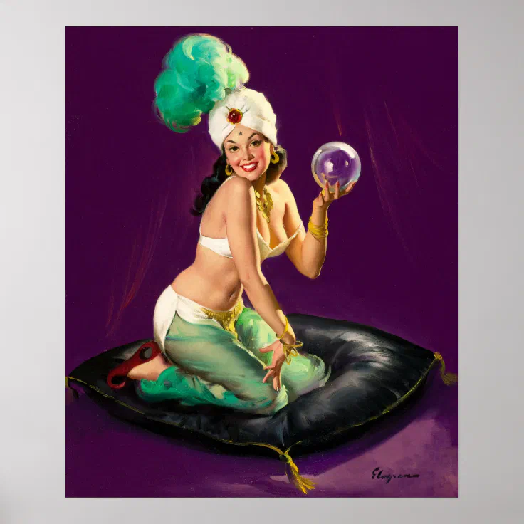 Some Cute Tricks Pin Up Art Poster Zazzle