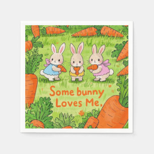 Some Easter Bunny Loves Me Napkins