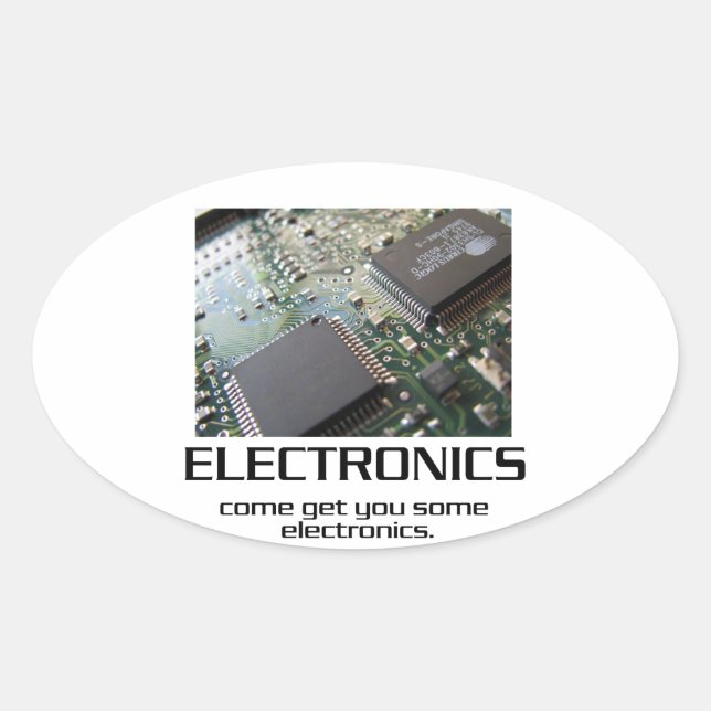 Some Electronics. Oval Sticker (Front)
