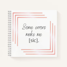 Some Errors Chic Square Notebook