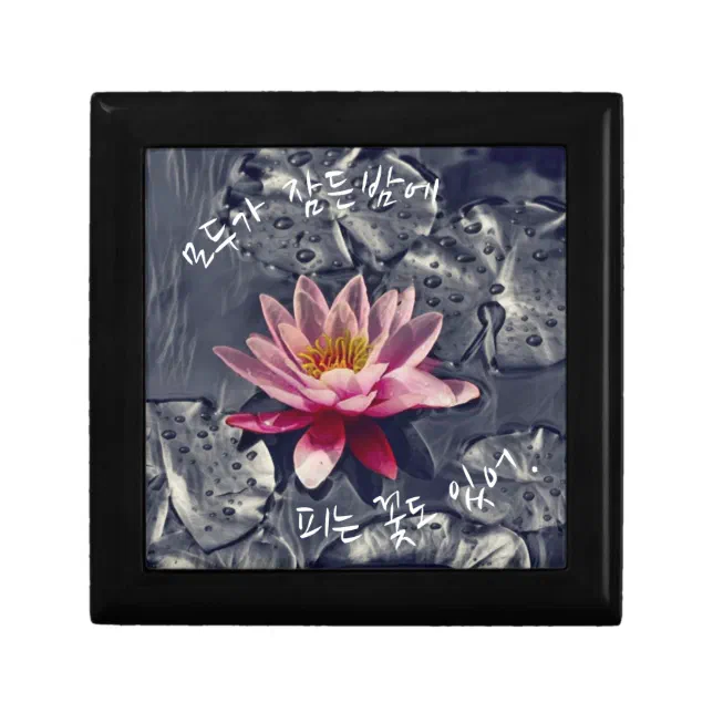 "Some flowers bloom at night when..." in Korean Gift Box Zazzle