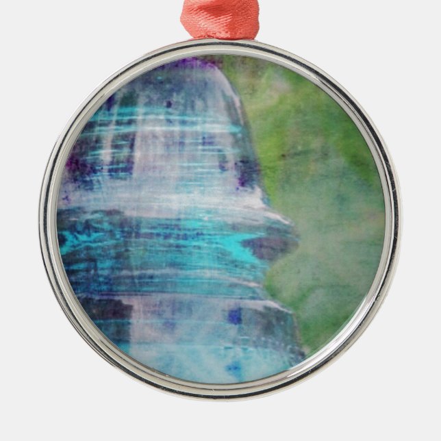 Some garden memories, Vintage Glass insulator Metal Ornament (Front)