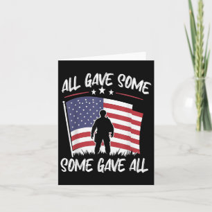 Some Gave All Memorial Day Men Veterans Day Partio Card