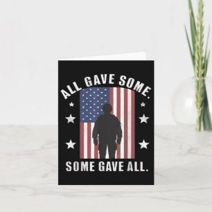 Some Gave All Memorial Day Men Veterans Partiotic Card