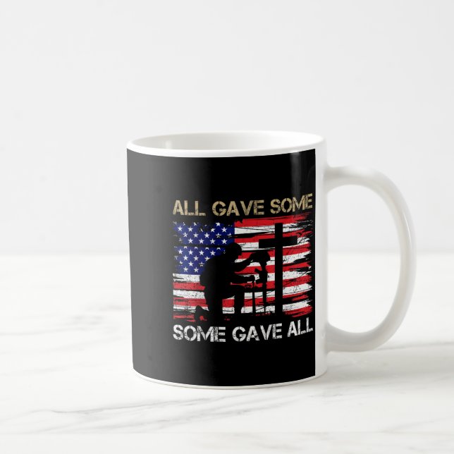 Some Gave Remember and Honor Memorial Day Flag USA Coffee Mug (Right)