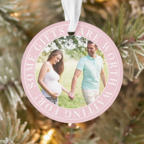 Some Gifts Pink Expecting Baby Maternity Photo Ornament