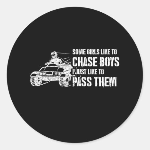 Some Girls ATV Quad Rider Motorsport Offroad Gift Classic Round Sticker