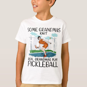 Some grandmas knit real grandmas play pickleball T-Shirt