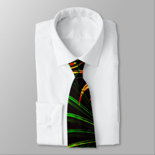 Some grass leaves and carved 'fire flower petals'? neck tie
