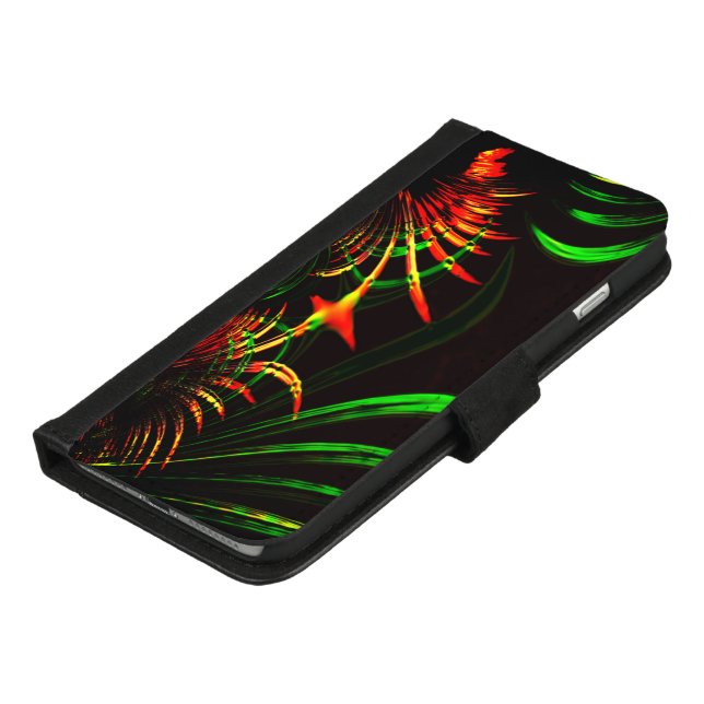 Some grass leaves and 'fire flower petals' iPhone wallet case (Bottom)
