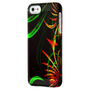 Some grass leaves and 'fire flower petals' permafrost iPhone SE/5/5s case
