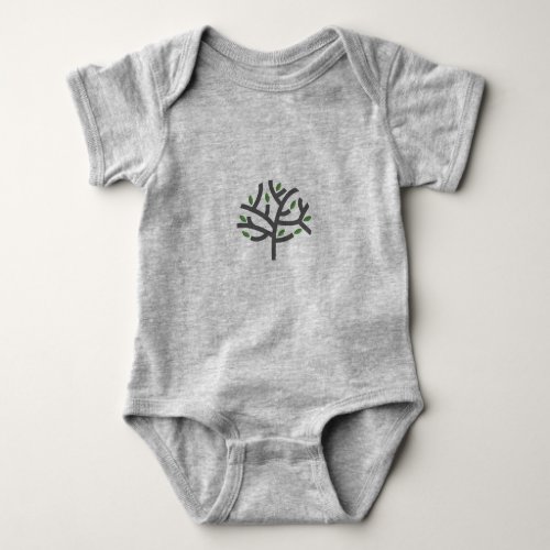 Some green leave tree baby bodysuit