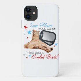 Some Heroes Wear Capes, Mine Wears Combat Boots Case-Mate iPhone Case