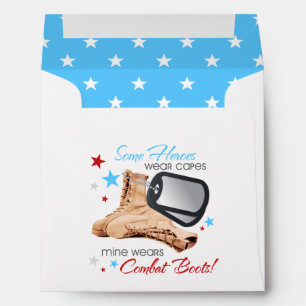 Some Heroes Wear Capes, Mine Wears Combat Boots Envelope