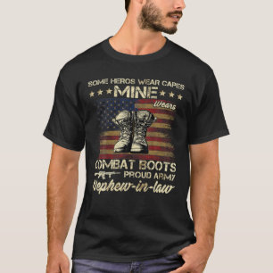 Some Heros Wear Capes Mine Wears Combat Boots Neph T-Shirt