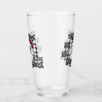 16oz I Do It For The Hos Christmas Frosted Glass Libbey Cup , Vintage Santa  Design Sublimation