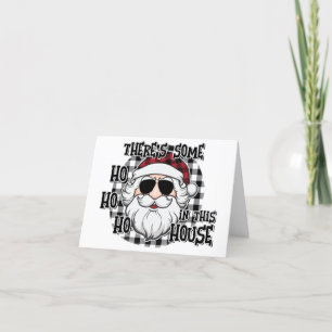 Some Hos in This House Punny Santa Sublimation Holiday Card