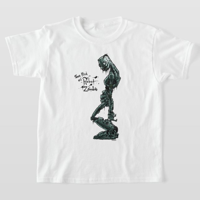 Some Kind of Robot Zombie T T-Shirt (Laydown)