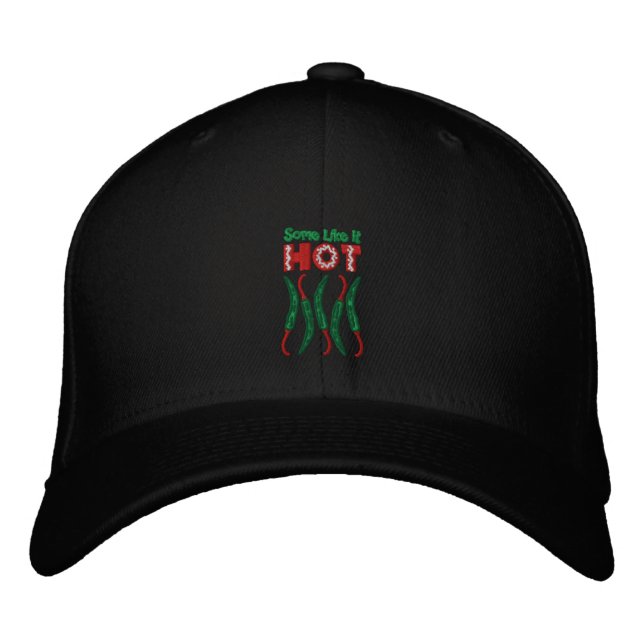 Some Like it Hot Peppers Embroidered Hat (Front)