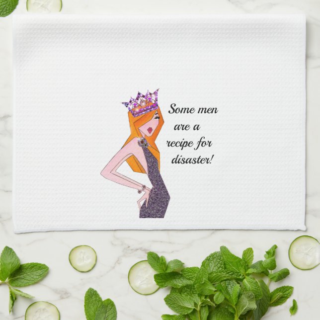 “Some Men Are A Recipe For Disaster!” Kitchen Towe Towel (Folded)