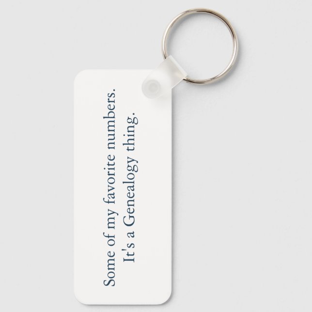 Some of my favorite numbers keychain (Back)