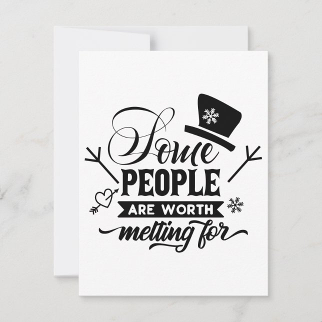 Some People Are Worth Melting For  Holiday Card (Front)