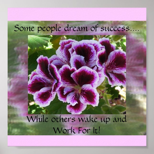 Some people dream of success motivational poster (Front)