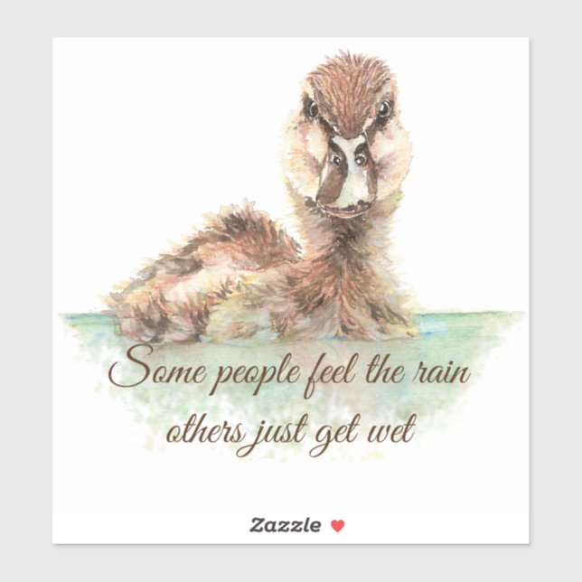 Some People Feel the Rain Inspirational Quote Fun Sticker (Sheet)