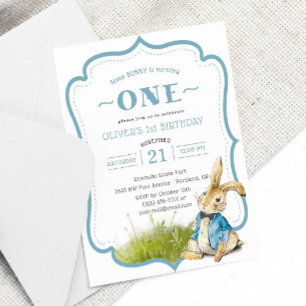 Some Peter Rabbit is Turning One Birthday Invitation
