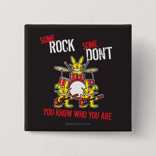 Some Rock Pinback Button (Front)