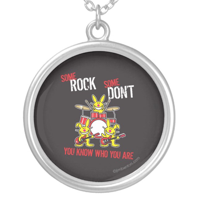 Some Rock Silver Plated Necklace (Front)