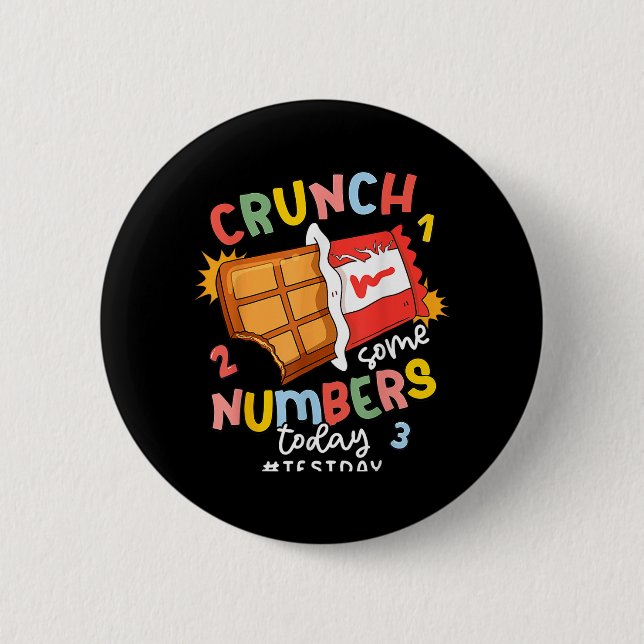 Some Rock The Number Today Teacher Test Day  Button (Front)