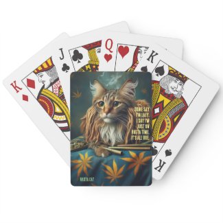 'Some say I'm lazy, I say I'm just on Rasta time.' Playing Cards
